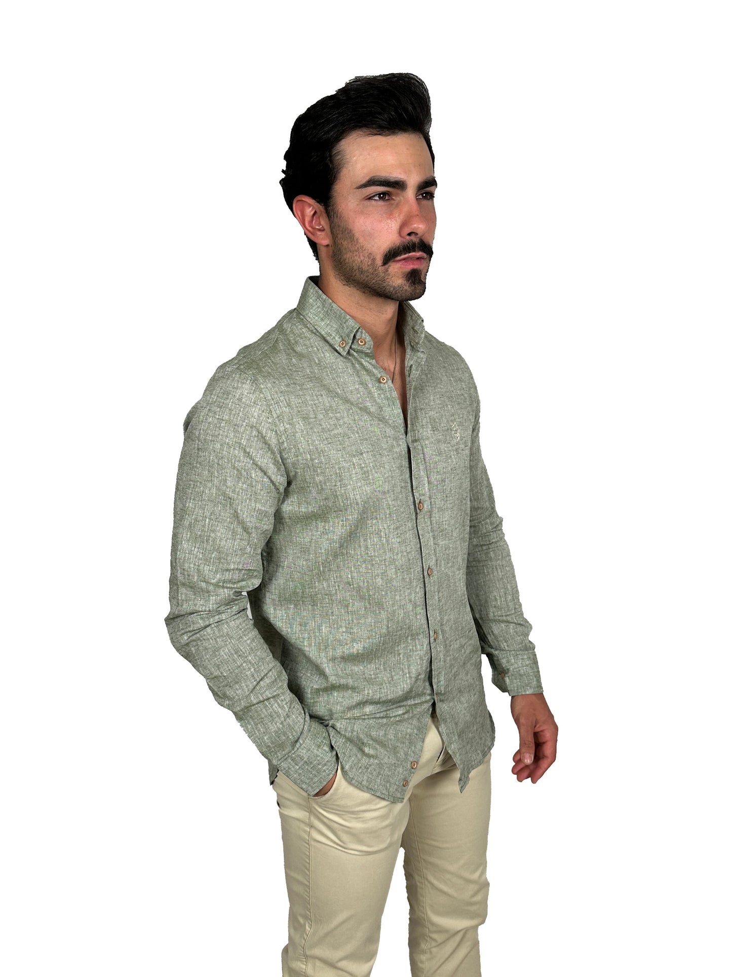 Camisa Lino Verde