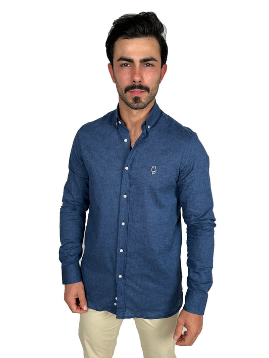 Camisa Lino Marino